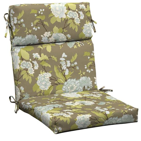 Hampton Bay Virginia Floral High Back Outdoor Chair Cushion