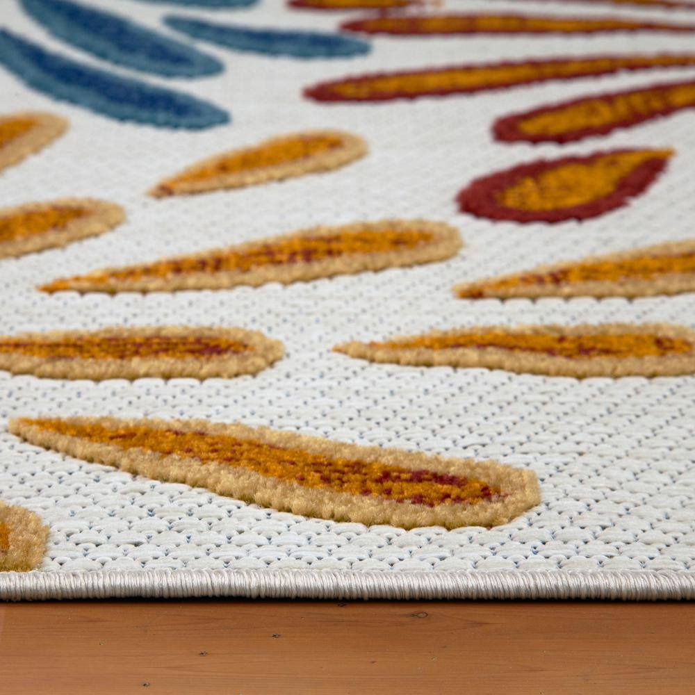 Coastal Breeze Floral Indoor-Outdoor Polypropylene Rug 7'10"x10'