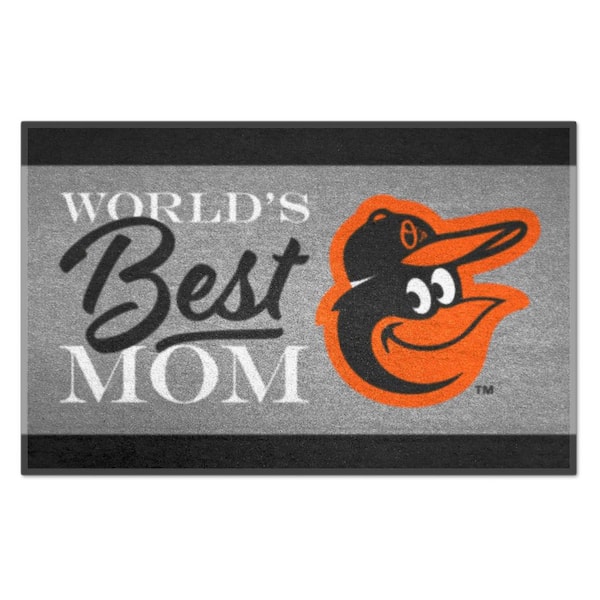 Baltimore Orioles World's Best Mom Gray Starter Mat 2 ft. x 3 ft. Area Rug