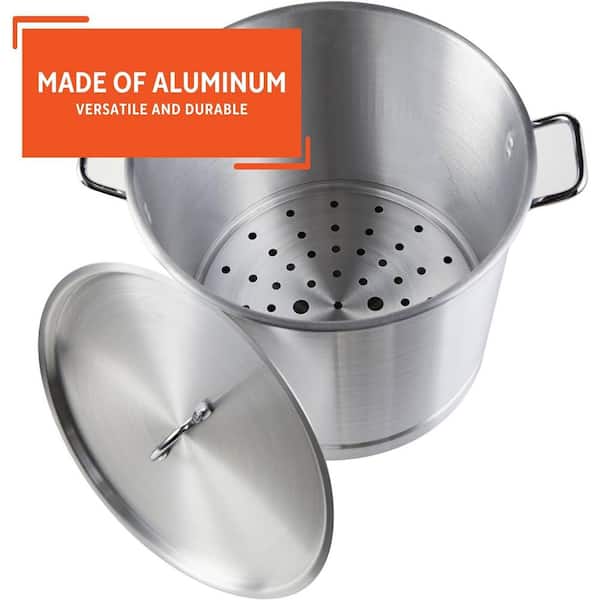 Imusa 8Qt Aluminum Stock Pot with Lid 