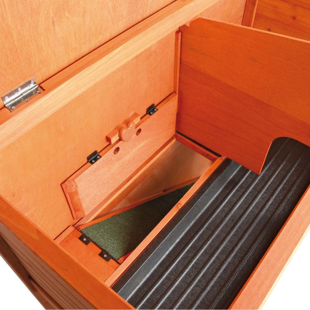 Weatherproof Outdoor Wooden 2-Story Guinea Pig Hutch with Run