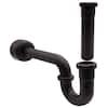 Westbrass A400-1-12 P-Trap With High Box Flange – 1-1/2" OD, 17-Gauge Brass, Oil Rubbed Bronze Finish