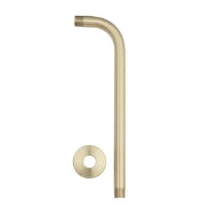 12 in. Rain Can Shower Arm in Matte Gold