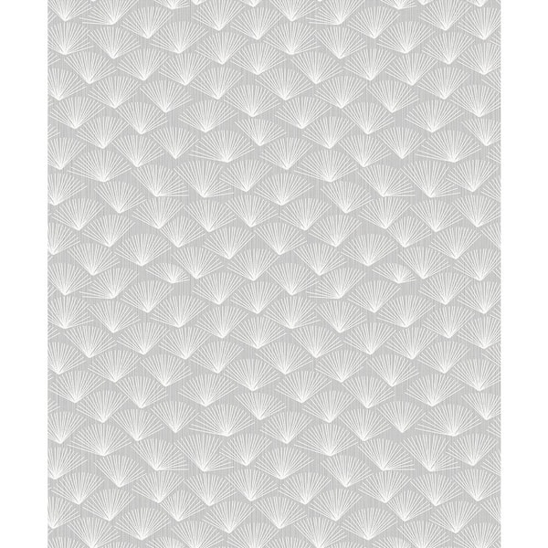 A-Street Prints Asteria Grey Fan Wallpaper Sample