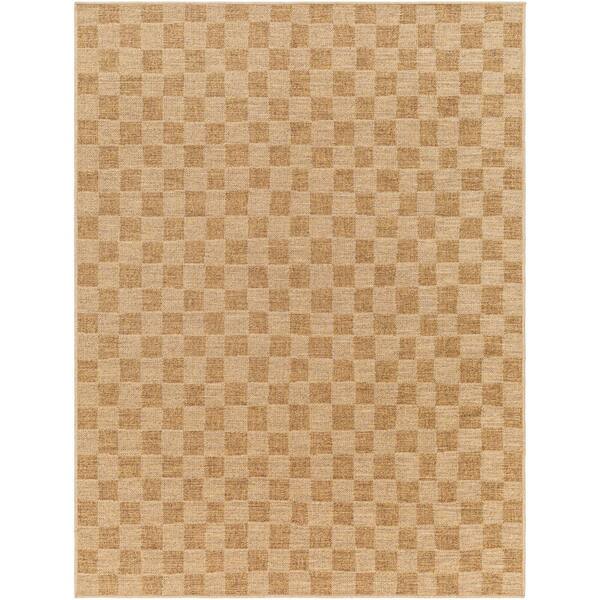 Artistic Weavers Pismo Beach Natural Wheat Checkered 5 ft. x 7 ft. Indoor/Outdoor Area Rug