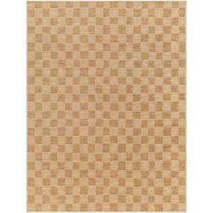 Pismo Beach Natural Wheat Checkered 2 ft. x 3 ft. Indoor/Outdoor Area Rug