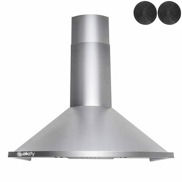 AKDY 30 in. 343 CFM Convertible Wall Mount Brushed Stainless Steel 