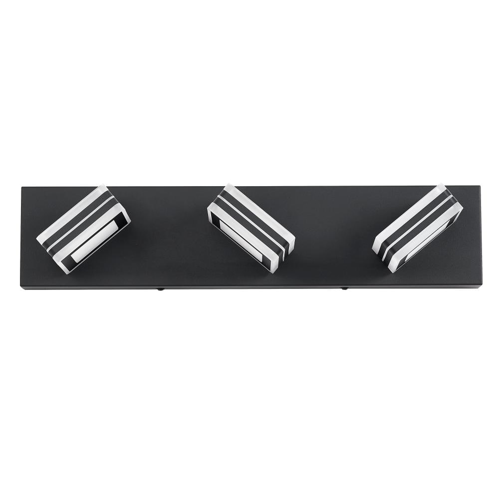 20 in. 3-Light Black Dimmable LED Vanity Light Fixture Modern Wall Sconce Over Mirror with Acrylic Shade price history on PriceWatchPro