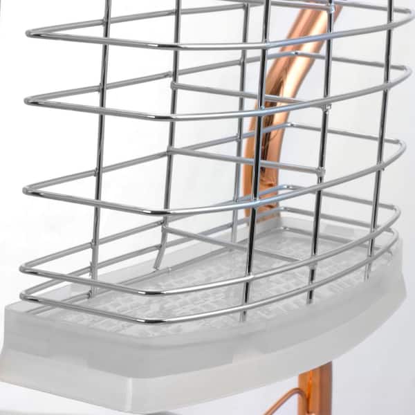 STYLED SETTINGS Copper Drying Rack, 2 Tier Dish Drying Rack