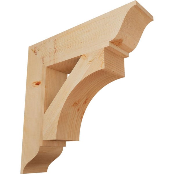 Ekena Millwork 5.5 in. x 26 in. x 26 in. Douglas Fir Westlake Traditional Smooth Corbel