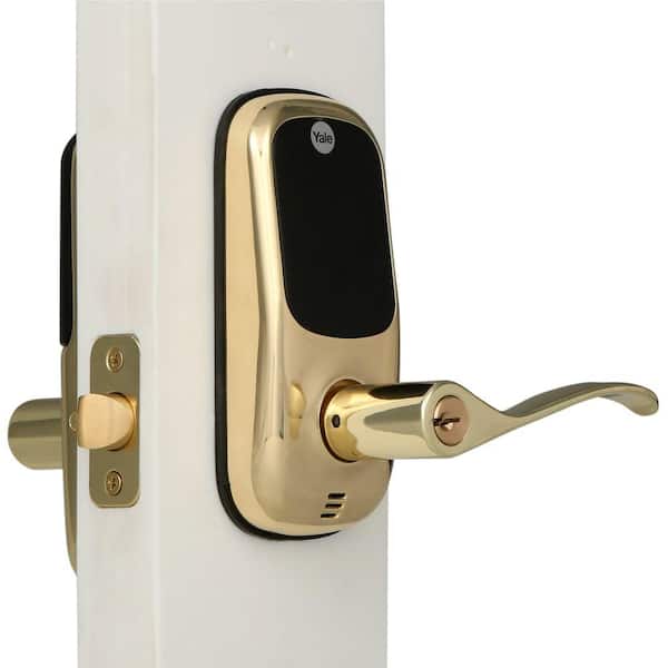 Yale Real Living Touch Screen Polished Brass Door Lever