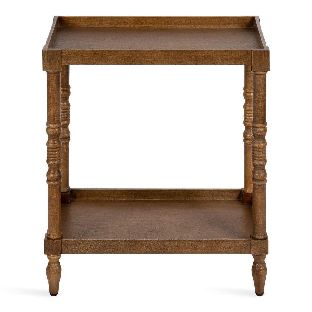Bellport 22 in. Rustic Brown Rectangle Wood End Table - thumbnail 6