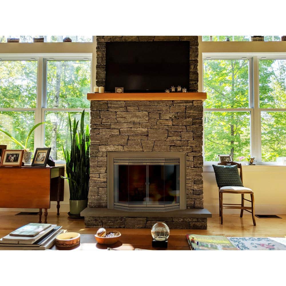 Gavin Medium Heritage Brass Glass Fireplace Doors price history on PriceWatchPro