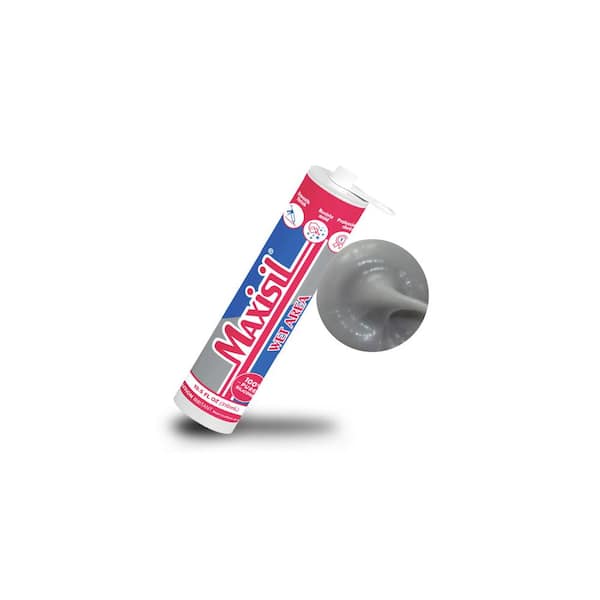 Maxisil 10.5 oz. Mid Grey Standard Tube Kitchen and Bath Silicone Sealant Tube (each)