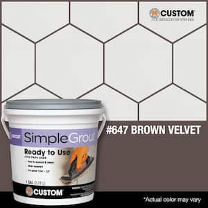 SimpleGrout #647 Brown Velvet 1 qt. Pre-Mixed Grout