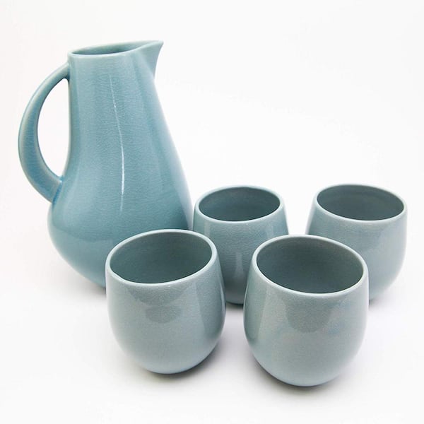 Carthage.Co La Marsa 5-Piece Large Goblet Set, Pale Jade