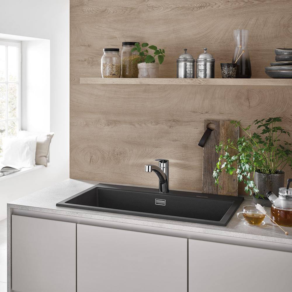 Eurosmart 7" Chrome Dual Spray Pull-Out Kitchen Faucet
