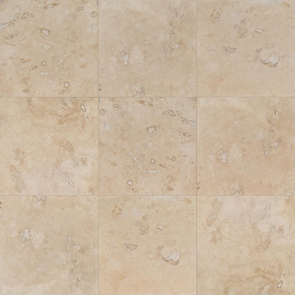 MSI Take Home Tile Sample - Castle 4 in. x 4 in. Honed Travertine Floor and Wall Tile