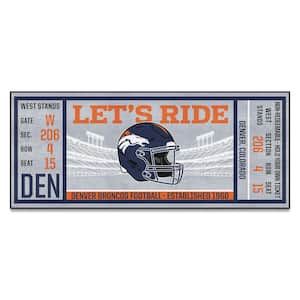 NFL - Denver Broncos 30 in. x 72 in. Indoor Ticket Runner Rug