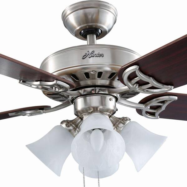 Hunter Studio Series 52 In Indoor Brushed Nickel Ceiling Fan With Light Kit 53064 Indoor Brushed Nickel Ceiling Fan, 52 Honeywell Hamilton Ceiling Fan