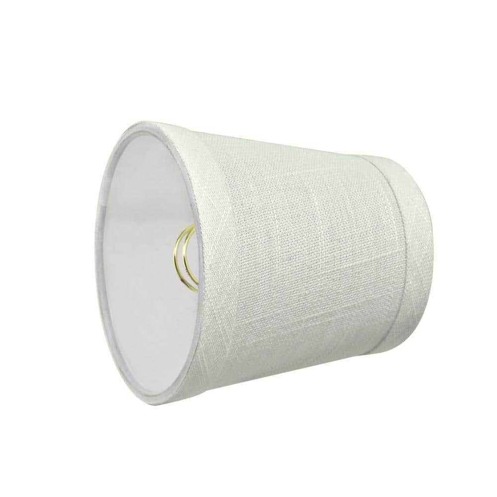 Off-White Linen Empire Chandelier Lamp Shades, 4" Set of 5