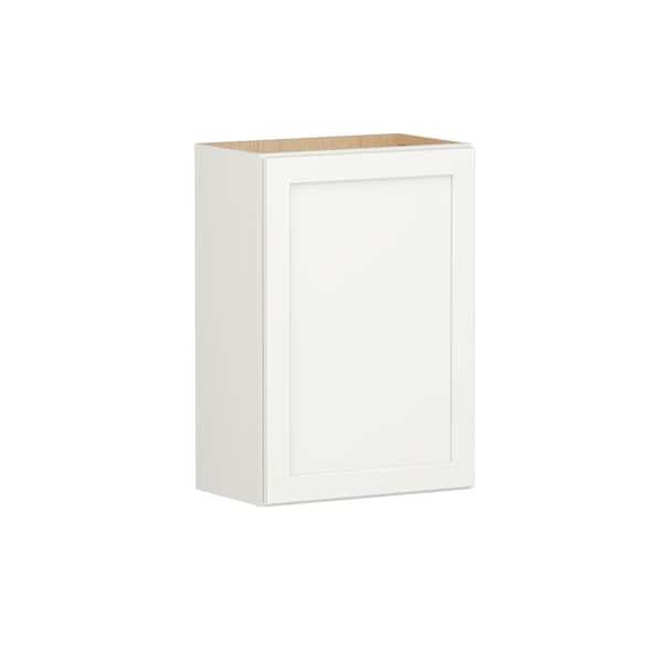 Shaker Partial Overlay 21 in. W x 12 in. D x 30 in. H Plywood Assembled Wall Kitchen Cabinet in Linen White