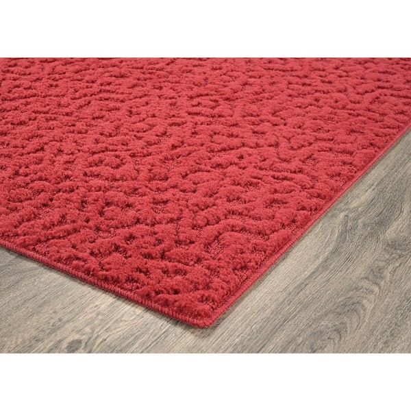Ivy Chili Red 12 ft. x 15 ft. Floral Area Rug