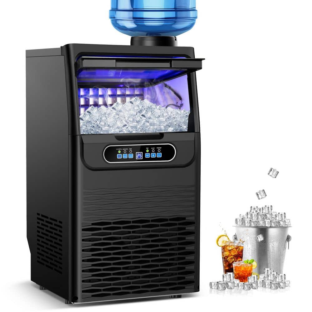 13.5 in. 90 lb. 24H Half Size Cube Built-In/Freestanding Commercial Ice Maker in Black with 12 lb. Storage Bin price history on PriceWatchPro