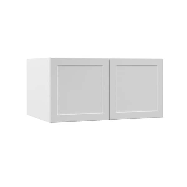 Hampton Bay Designer Series Melvern Assembled 36x18x24 in. Deep Wall Bridge Kitchen Cabinet in White