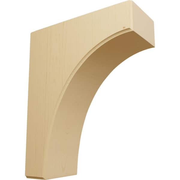 Ekena Millwork 3-1/2 in. x 8 in. x 10 in. Unfinished Alder Clarksville Corbel