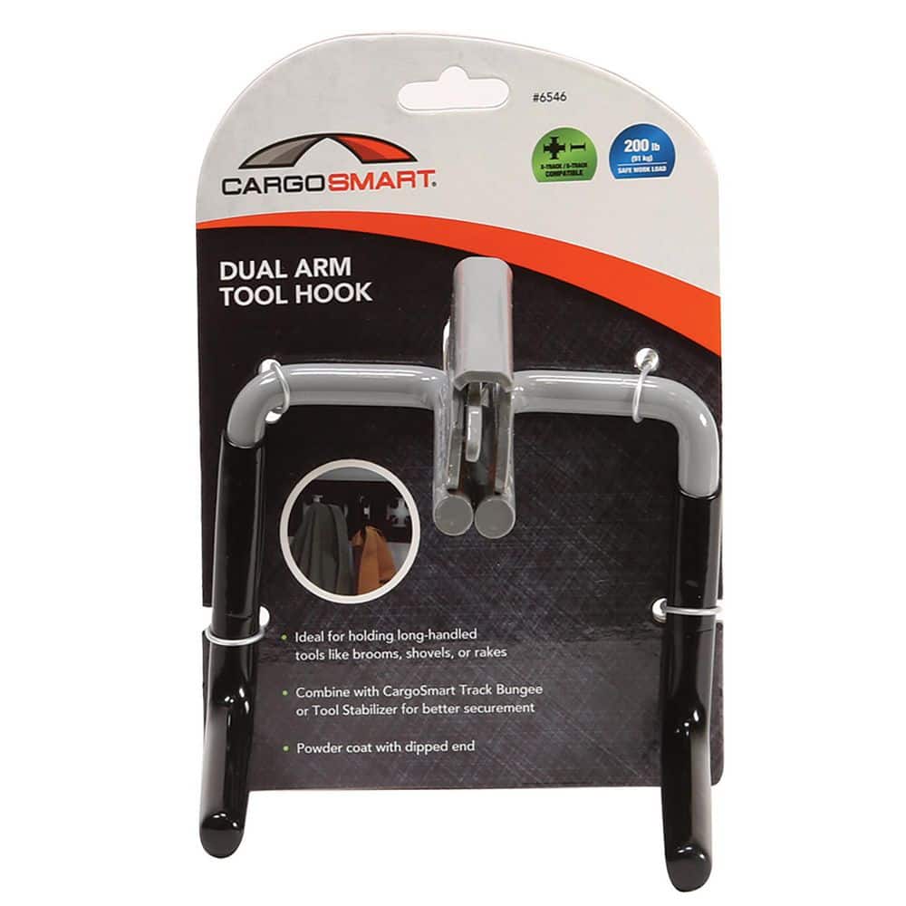 CargoSmart Grey Powder Coated Dual Arm Tool Storage Hook (1-Pack) 6546 -  The Home Depot