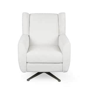 Woodmere Ivory Fabric Swivel Club Chair