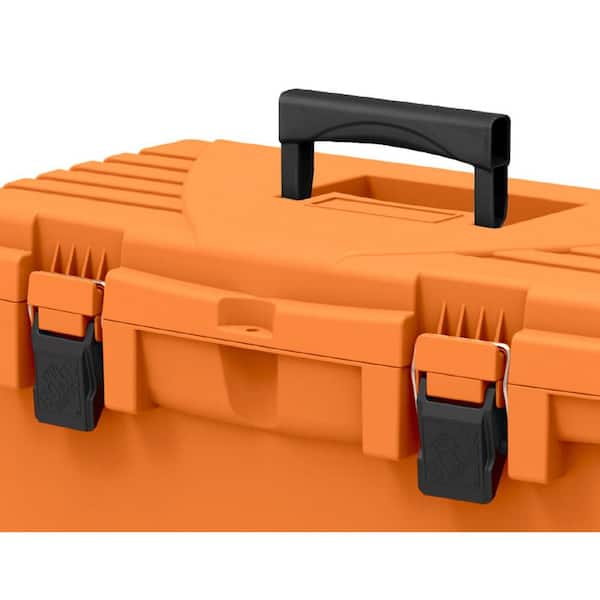 The Home Depot 19 in. Plastic Portable Tool Box with Metal Latches