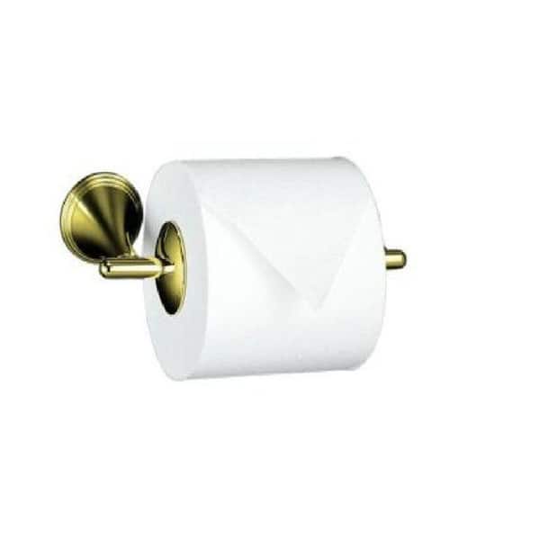 KOHLER Finial Traditional Wall-Mount Double Post Toilet Paper Holder in Vibrant Polished Brass-DISCONTINUED