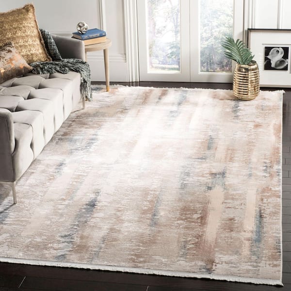 Eclipse 6 ft. x 9 ft. Beige/Cream Abstract Area Rug