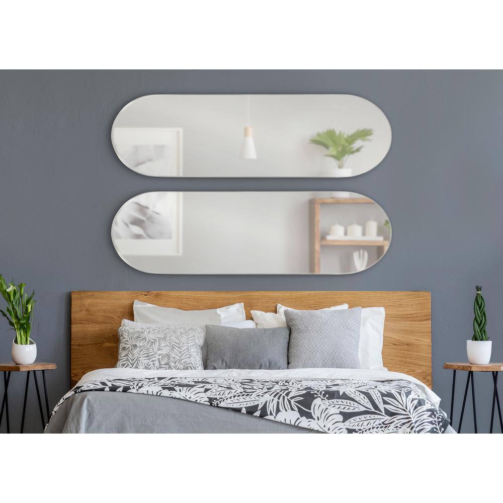 Silver Full Length Rectangular Wall Mirror
