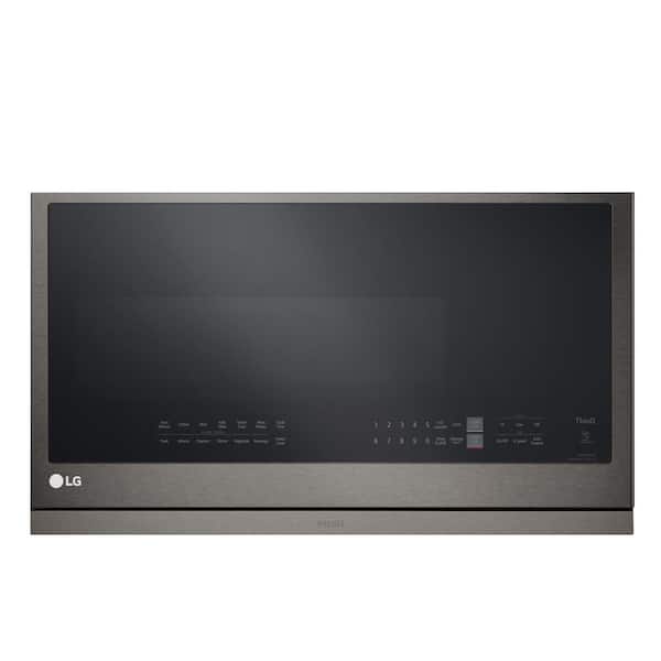 LG 2.1 cu. ft. 30 in. Width Black Stainless Steel 1,050-Watt Smart Over-the-Range Microwave Oven with ExtendaVent 2.0