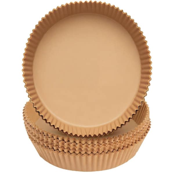 8 in. Round Paper Air Fryer Liners with Disposable, Non-Stick, Oil Proof for Easy Cleanup, 5-8 qt Basket (125-Pack)