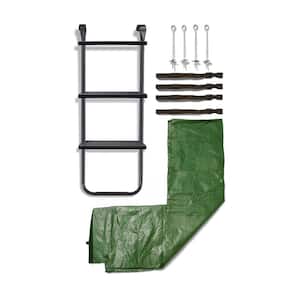 Trampoline Accessory Kit with Ladder & Anchor Kit, Forest Green