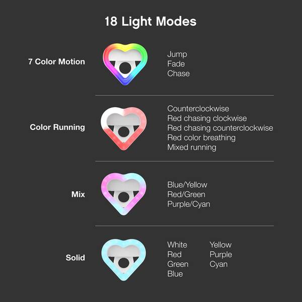 Heart Ring Light RGB by buy Kawaii Lighting 20