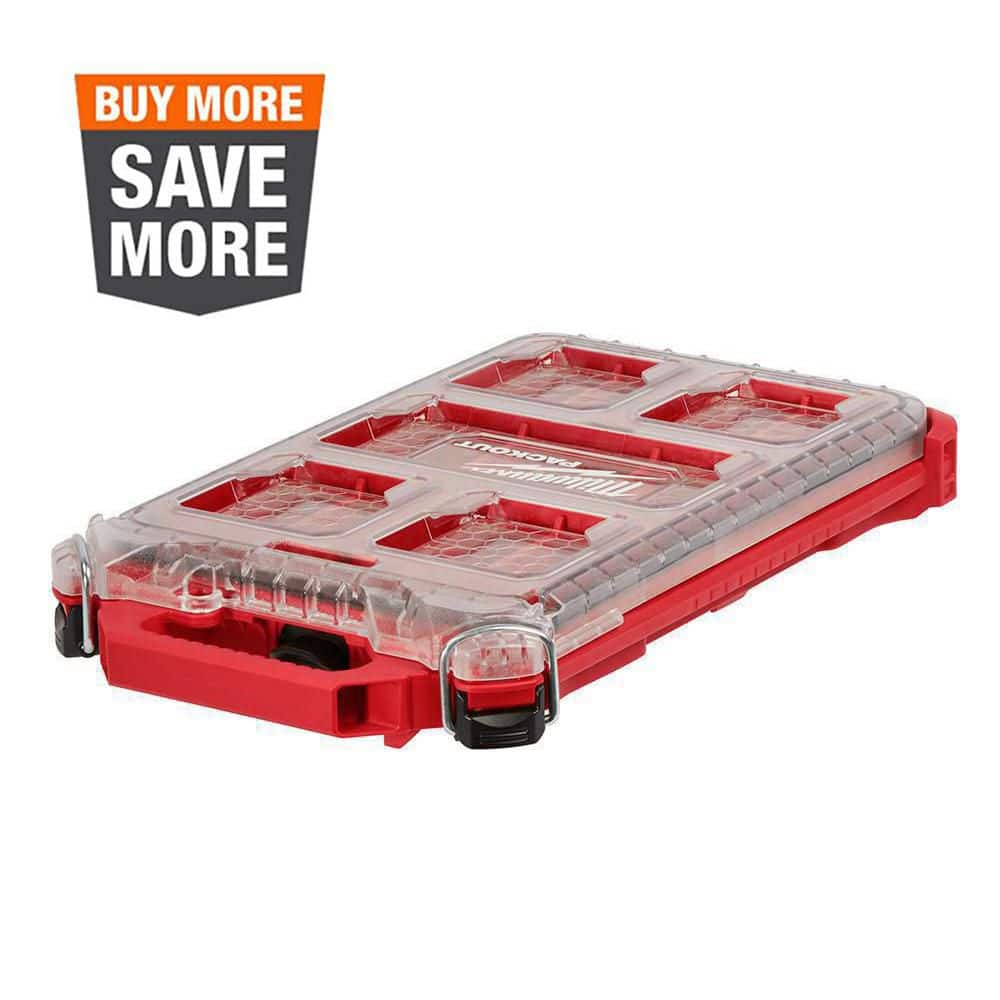 Milwaukee PACKOUT 5-Compartment Low-Profile Compact Small Parts