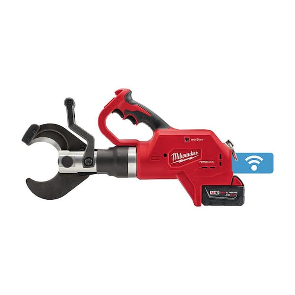 Milwaukee M18 18V Lithium-Ion Cordless FORCE LOGIC 3 in. Underground Cable Cutter W/ (1) 5.0Ah Battery, Charger, Tool Bag