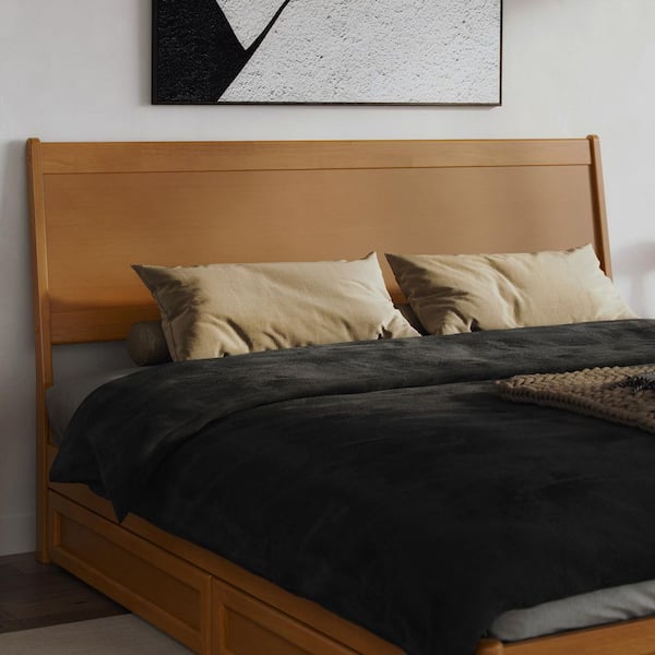 Casanova Light Toffee Natural Bronze King Solid Wood Panel Headboard