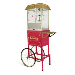 NKPCRT10RD 59 in. 10 oz. Kettle Popcorn Machine Concession Cart in Red