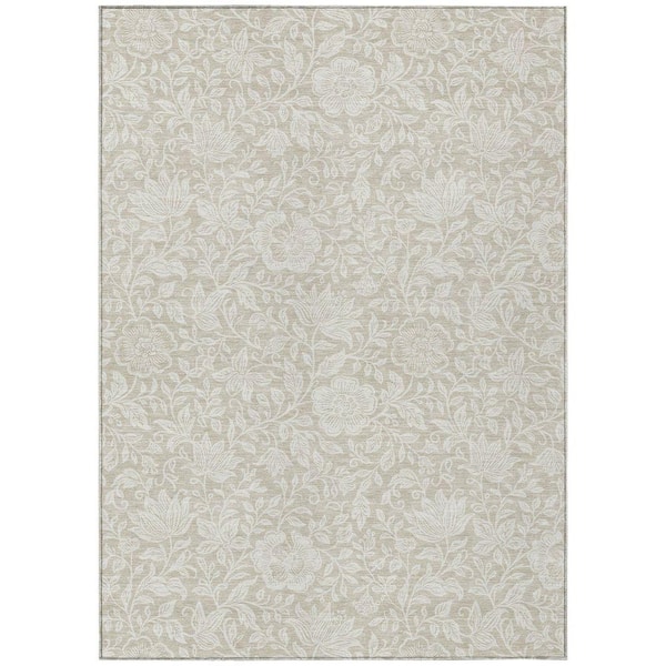 Chantille Machine Washable Indoor/Outdoor Abstract ACN2572 Beige 3 ft. x 4 ft. Area Rug