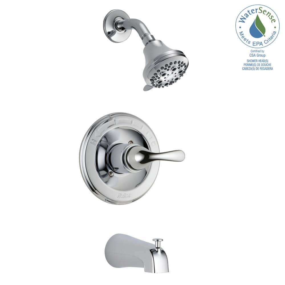 Chrome Single-Function Tub and Shower Faucet Set