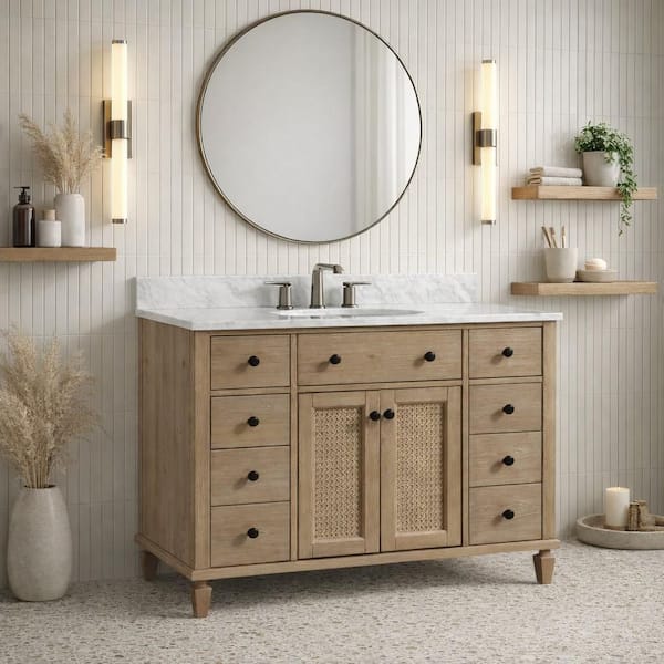 Ari Kitchen and Bath Annie 42 in. Bath Vanity in Weathered Fir
