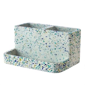 Speckled Terrazzo Toothbrush Holder, resin, multi-colored