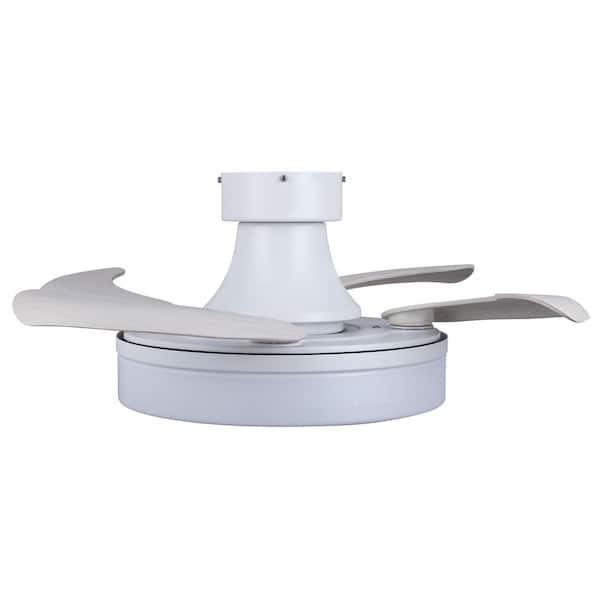 Orbit 36 in. Matte White Indoor/Outdoor Remote Control Ceiling Fan with Light
