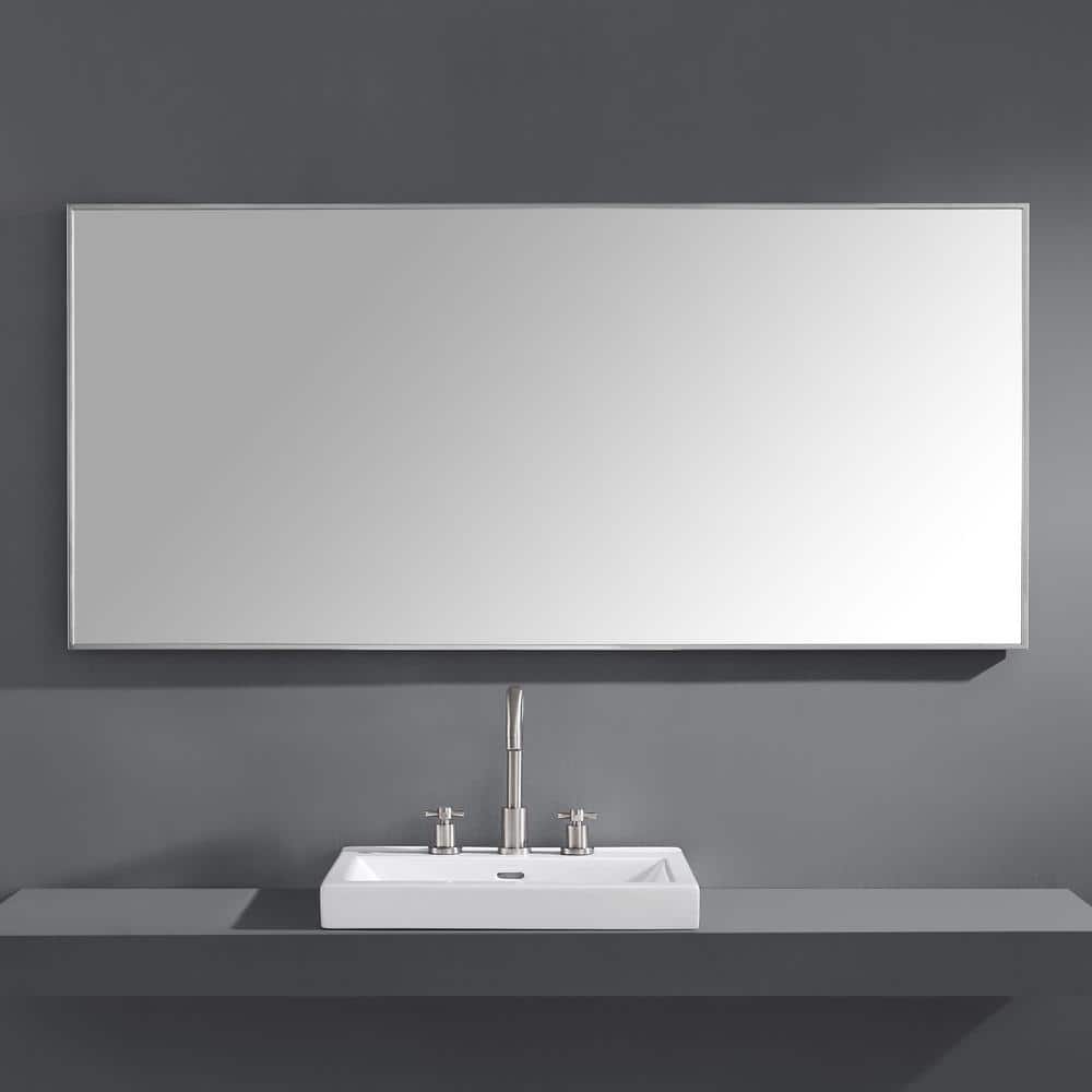 Sonoma 59" Rectangular Silver and Gold Bathroom Vanity Mirror